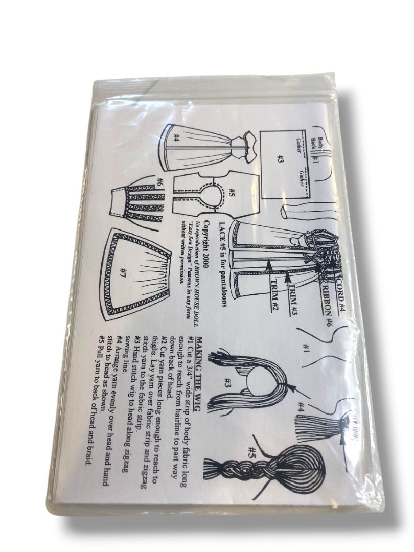 Easy Sew Designs Historical Cloth Doll & Costume Pattern Circa 1640 New B-1584 20"