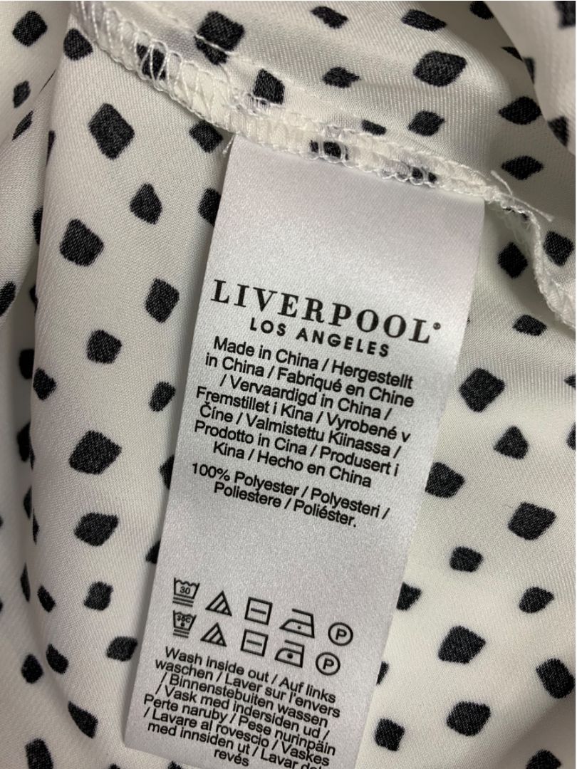 Size XL Liverpool Los Angeles Womens New Polka Dot Blouse Sleeveless