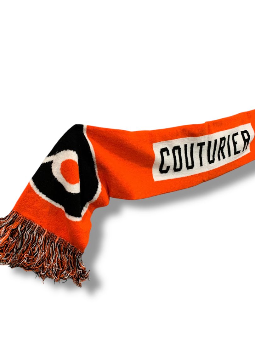 Philadelphia Flyers Sean Couturier Player Rare NHL Hockey Scarf Orange Black