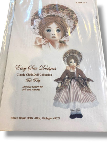 Easy Sew Designs Bo Peep Classic Doll Pattern 15" Doll & Costume B-1596 New