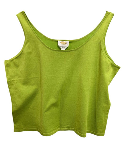 Size 2X Talbots Woman Green Tank Shirt Shell Vintage New