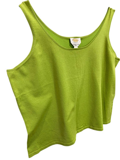 Size 2X Talbots Woman Green Tank Shirt Shell Vintage New