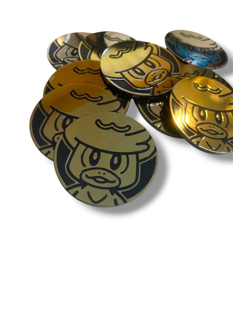 Lot of 18 Pokemon Trading Card Game Tokens 2" Diameter