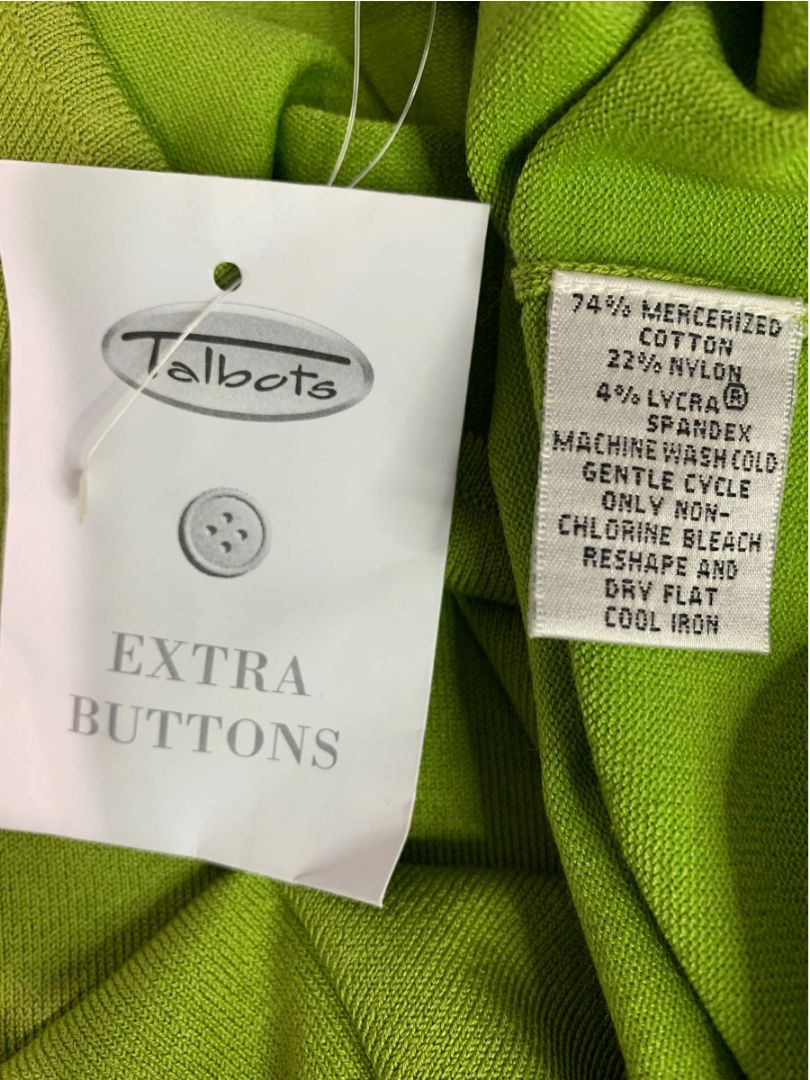 Size 2X Talbots Woman Green Tank Shirt Shell Vintage New