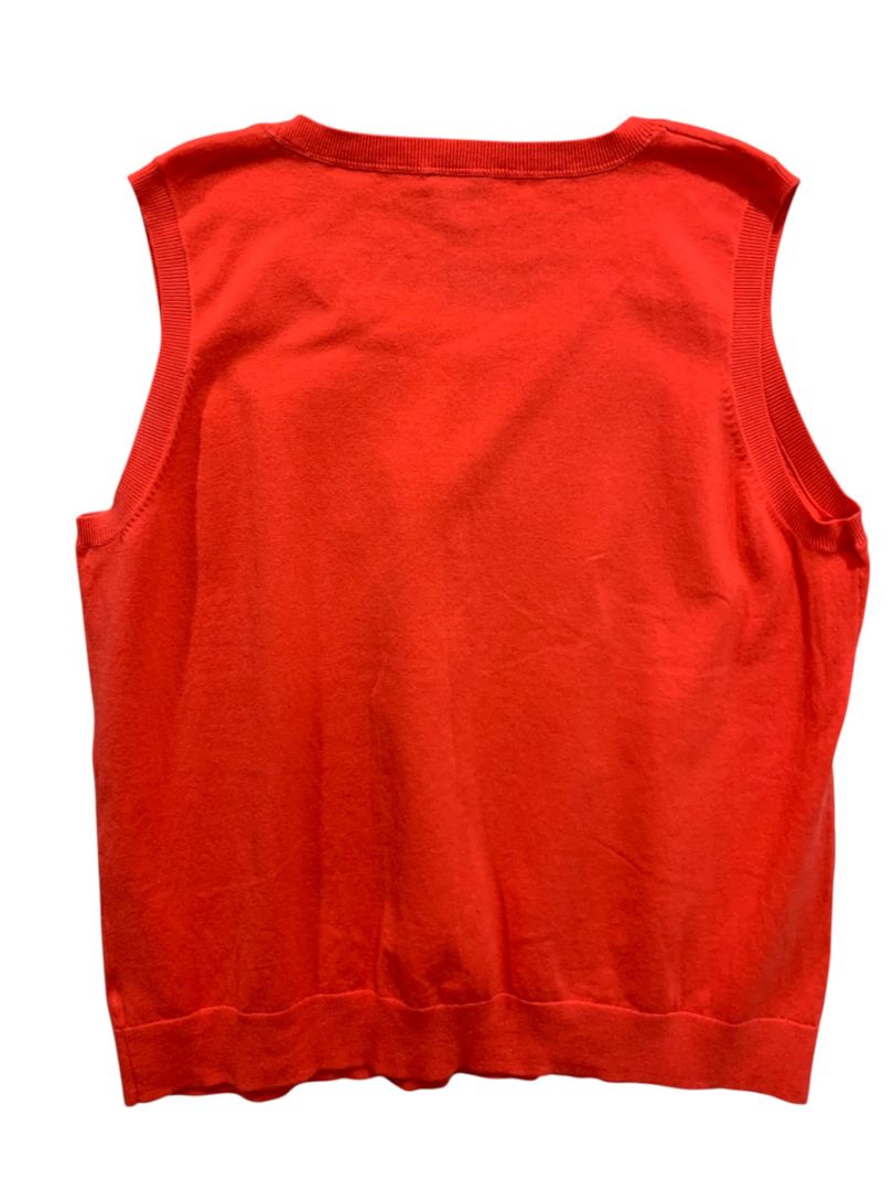 Size 2X Talbots Woman Pima Cotton Coral Sleeveless Sweater Shell
