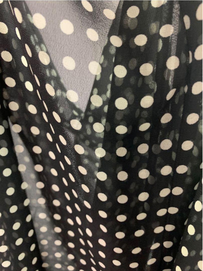 XXL Tall Old Navy Womens New Sheer Black Polka Dot Sleeveless Shirt