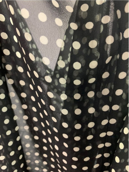 XXL Tall Old Navy Womens New Sheer Black Polka Dot Sleeveless Shirt