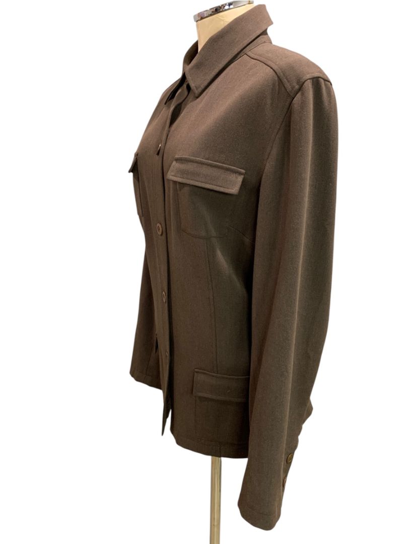Size 20 Tall Eddie Bauer Womens Brown Button Up Jacket Blazer