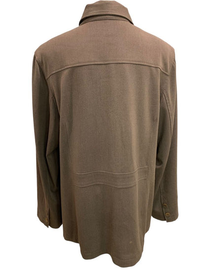 Size 20 Tall Eddie Bauer Womens Brown Button Up Jacket Blazer