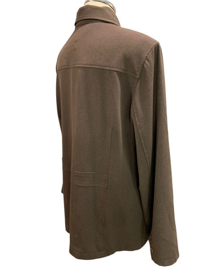 Size 20 Tall Eddie Bauer Womens Brown Button Up Jacket Blazer