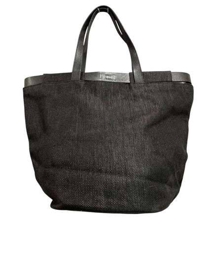 Furla Woven Black Turnlock Bucket Bag Tote Handbag