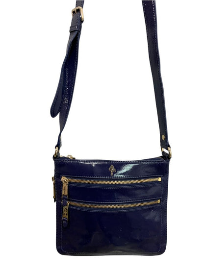 Cole Haan Navy Blue Patent Leather Crossbody Bag Organizational Jitney Sheila