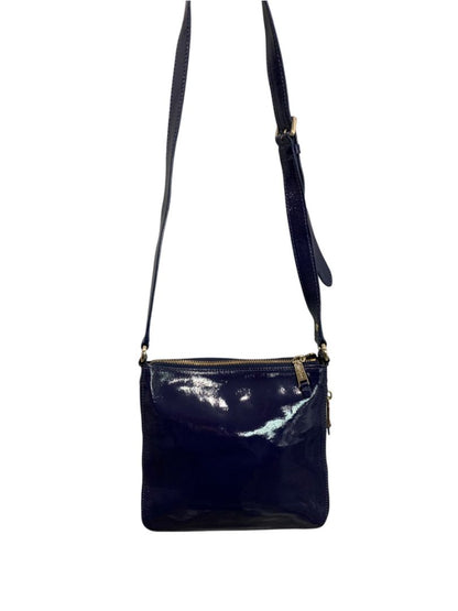 Cole Haan Navy Blue Patent Leather Crossbody Bag Organizational Jitney Sheila