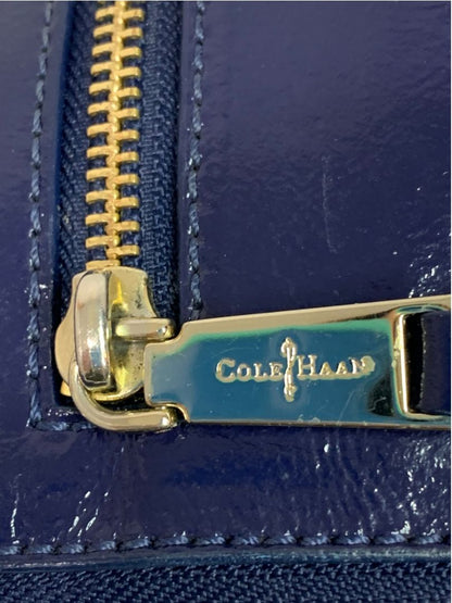 Cole Haan Navy Blue Patent Leather Crossbody Bag Organizational Jitney Sheila