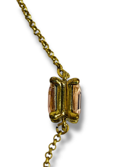 Loft Goldtone Necklace 34" Multicolor Glass Spring Clasp