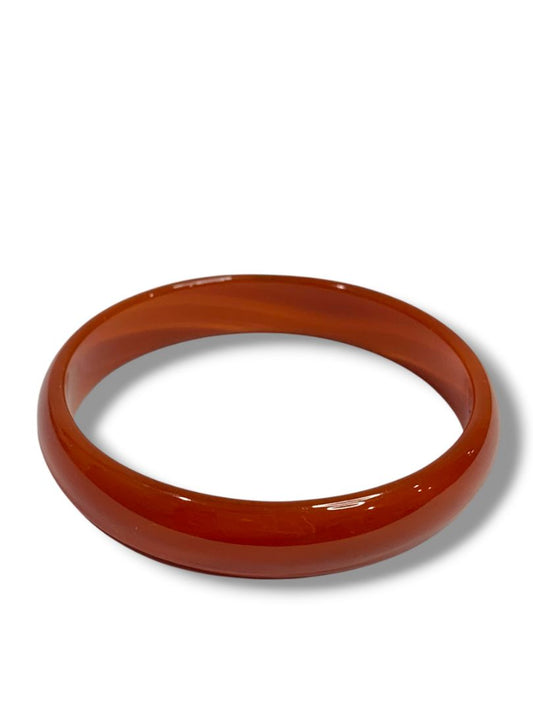 Amber Color Acrylic Bangle Bracelet 2.75" Inside Diameter .5"