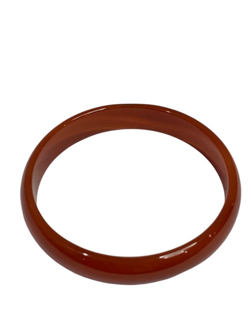 Amber Color Acrylic Bangle Bracelet 2.75" Inside Diameter .5"