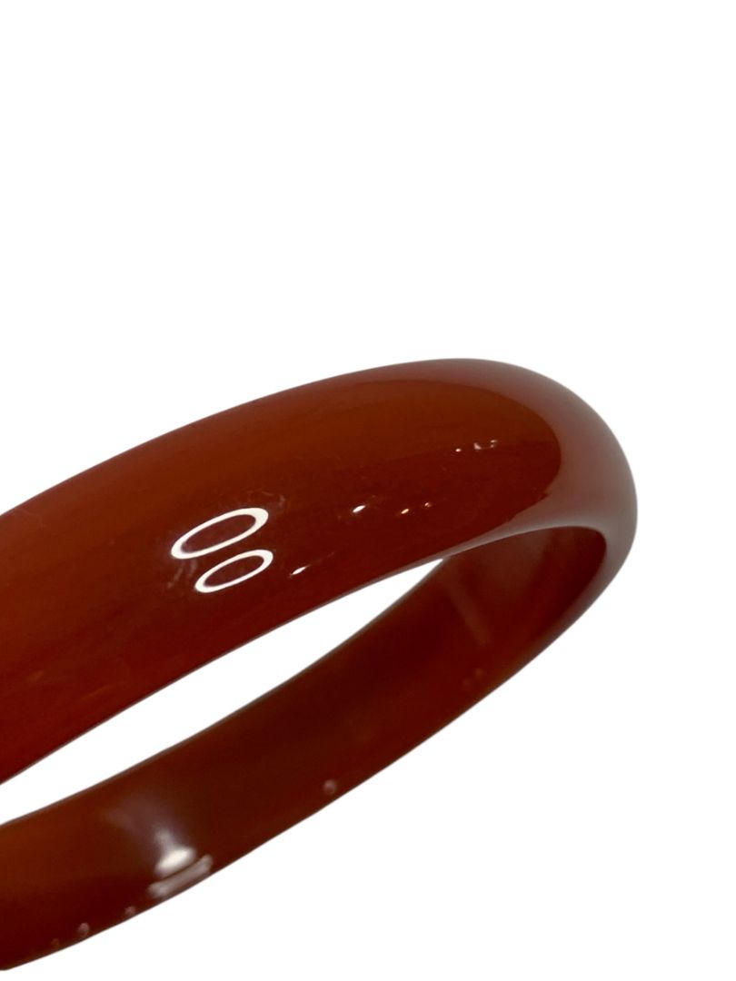 Amber Color Acrylic Bangle Bracelet 2.75" Inside Diameter .5"