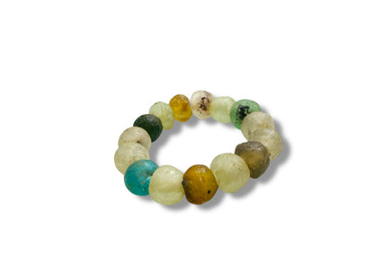 Chunky Unfinished Glass Bead Bracelet Multicolor Abundance