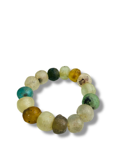 Chunky Unfinished Glass Bead Bracelet Multicolor Abundance