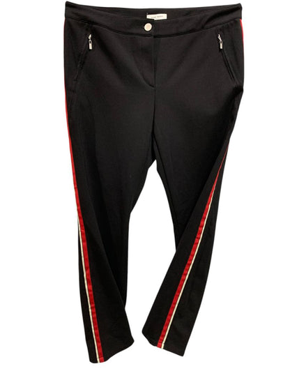 Size 42 (12 US) Gerry Weber Collection Black Side Stripe Red Scuba Fabric Pants