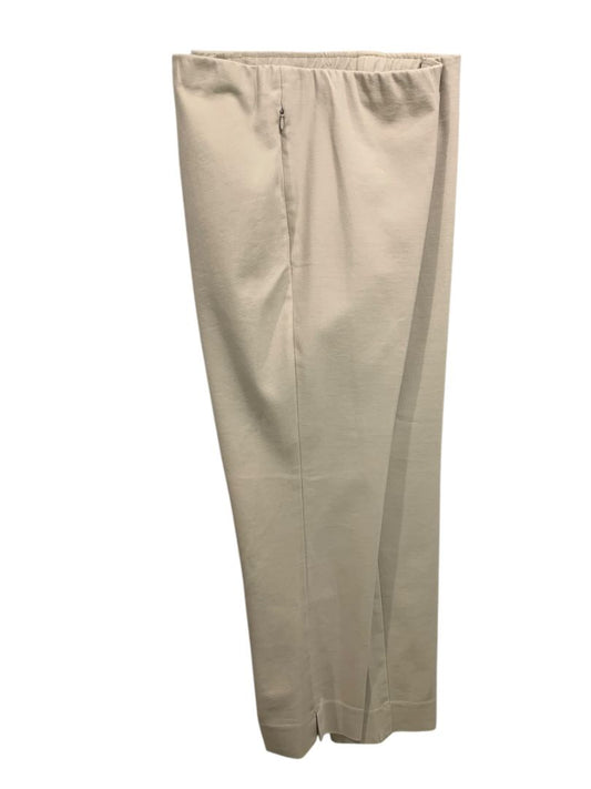 Size 16 J.Jill Essential Cotton Stretch Brown Womens Pull On Pants Zip Pockets