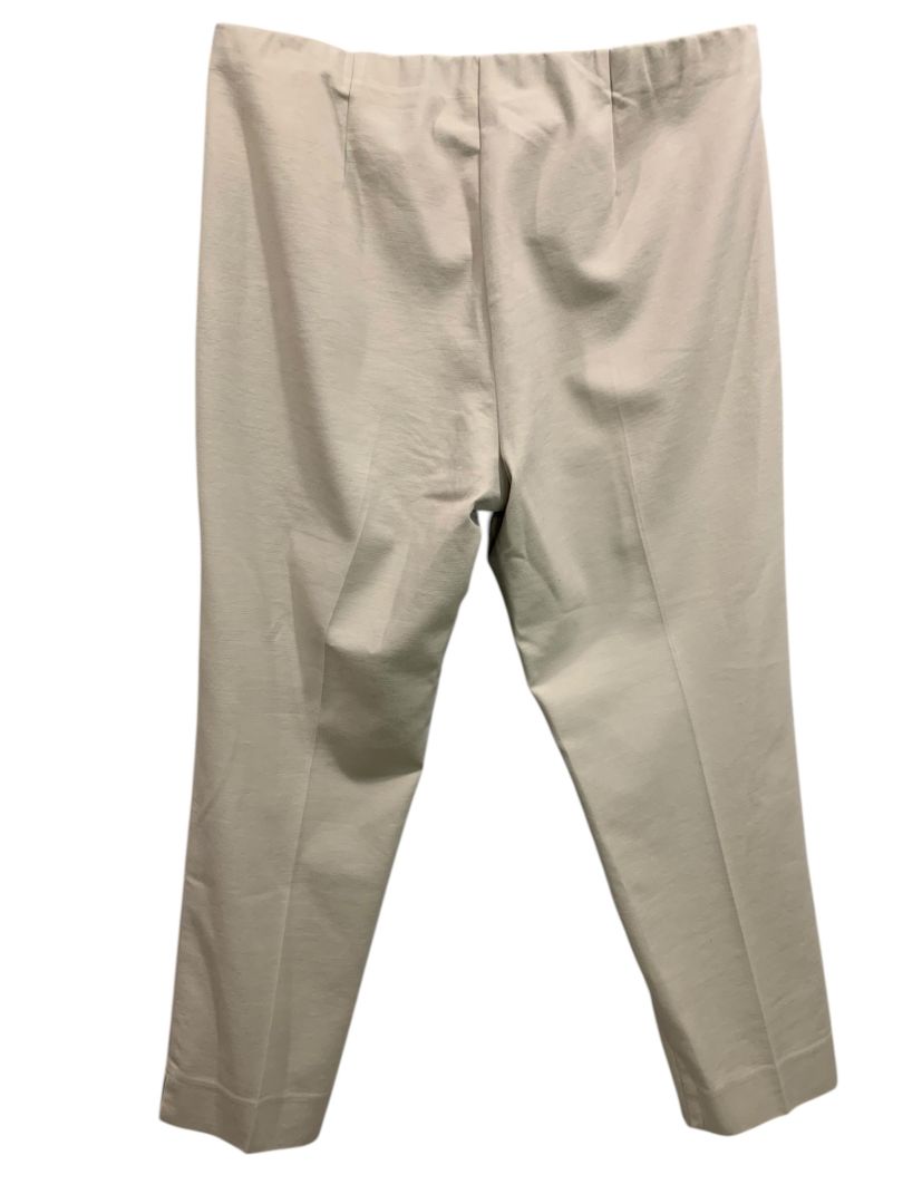 Size 16 J.Jill Essential Cotton Stretch Brown Womens Pull On Pants Zip Pockets