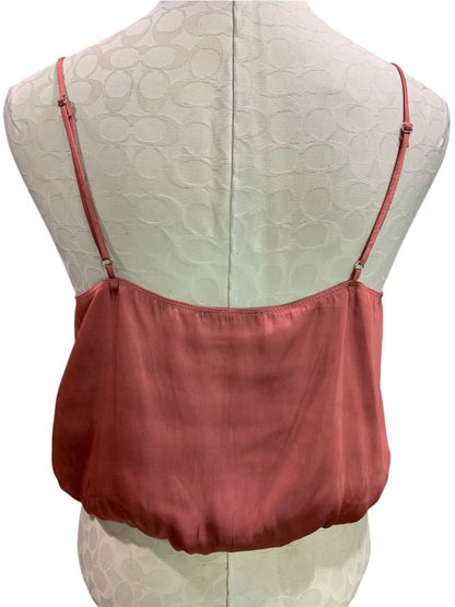 Large Reset Womens Silky Balloon Camisole Shirt Salmon Lined
