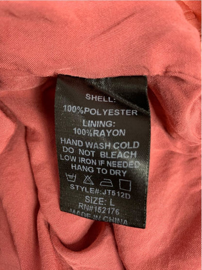 Large Reset Womens Silky Balloon Camisole Shirt Salmon Lined