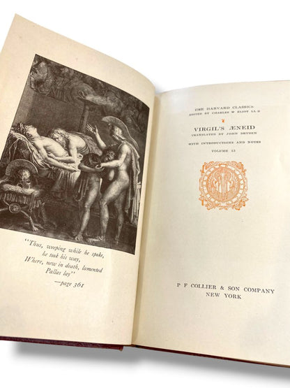 Harvard Classics 13 Aenid Virgil 1909 Hardcover Book Collier & Sons