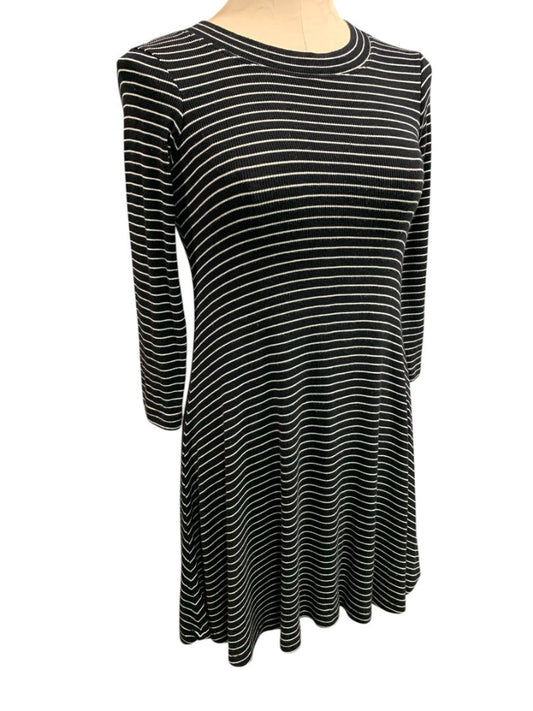 XXS American Eagle Soft & Sexy Tshirt Dress Ribbed Black White Stripe