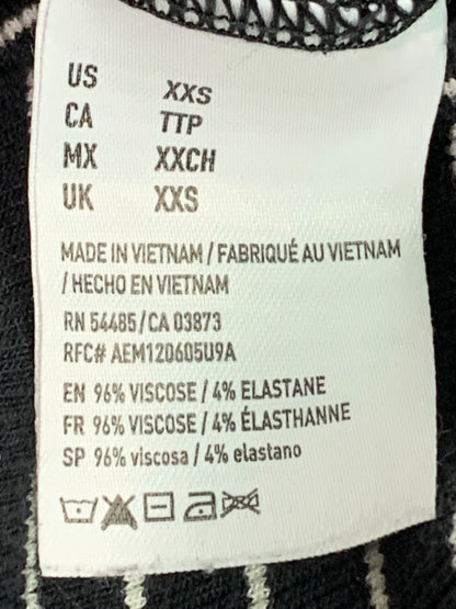 XXS American Eagle Soft & Sexy Tshirt Dress Ribbed Black White Stripe