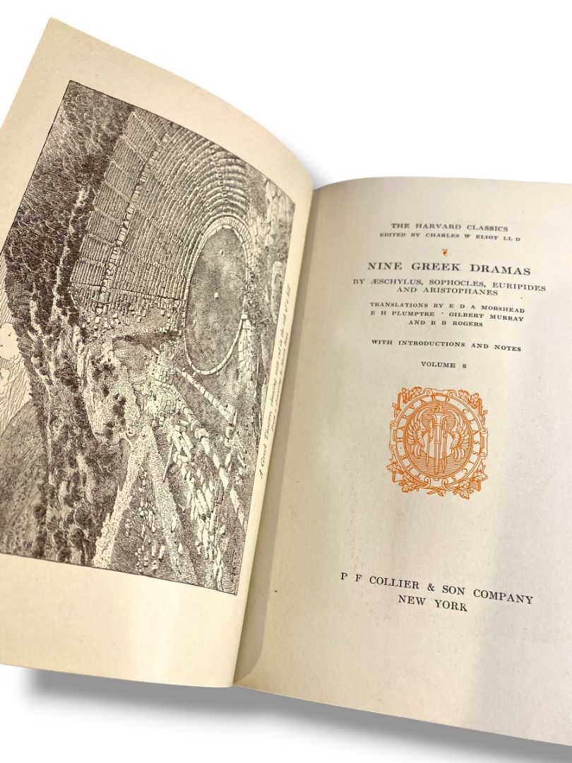 Harvard Classics 8 Nine Greek Dramas 1909 Hardcover Book Collier & Son