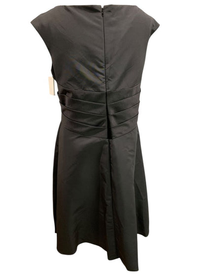 Size 18 Davids Bridal New Black Satin Ruched Waist Dress Knee Length