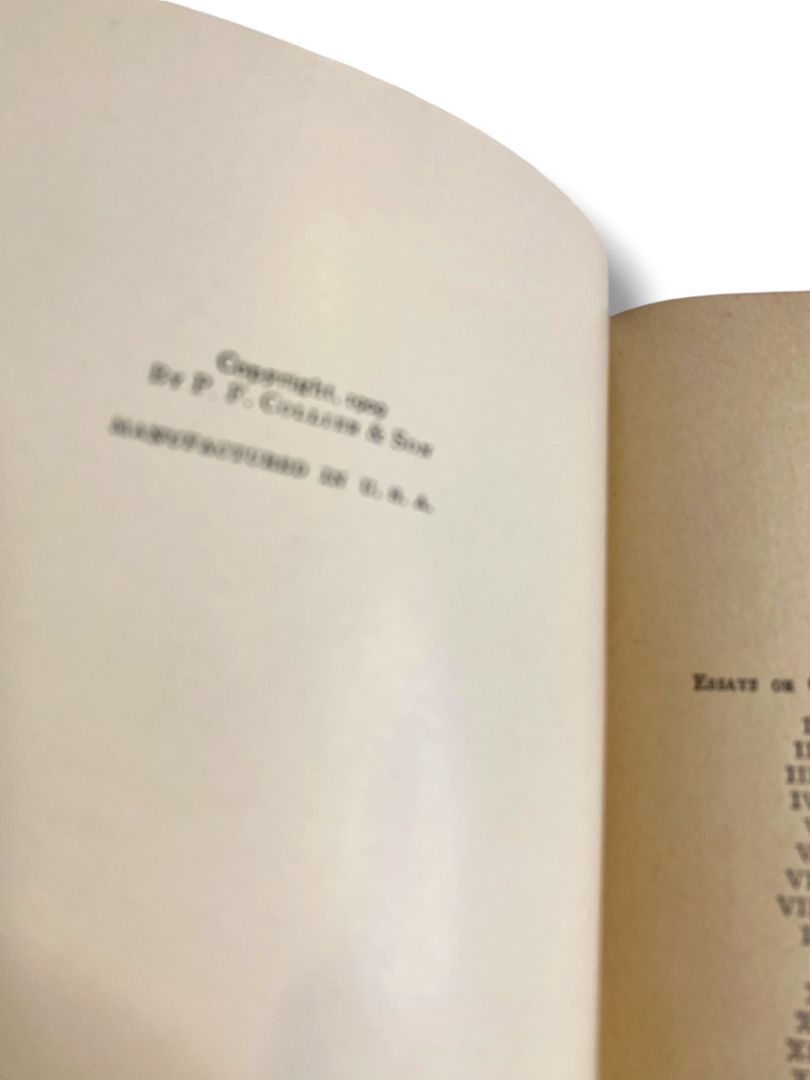 Harvard Classics 3 Bacon Miltons Prose Thos Brown 1909 Hardcover Book