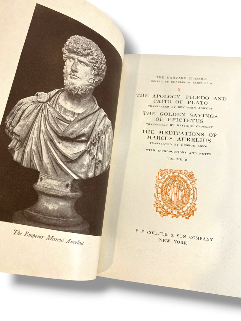Harvard Classics 2 Plato Epictetus Marcus Aurelius 1909 Hardcover Book