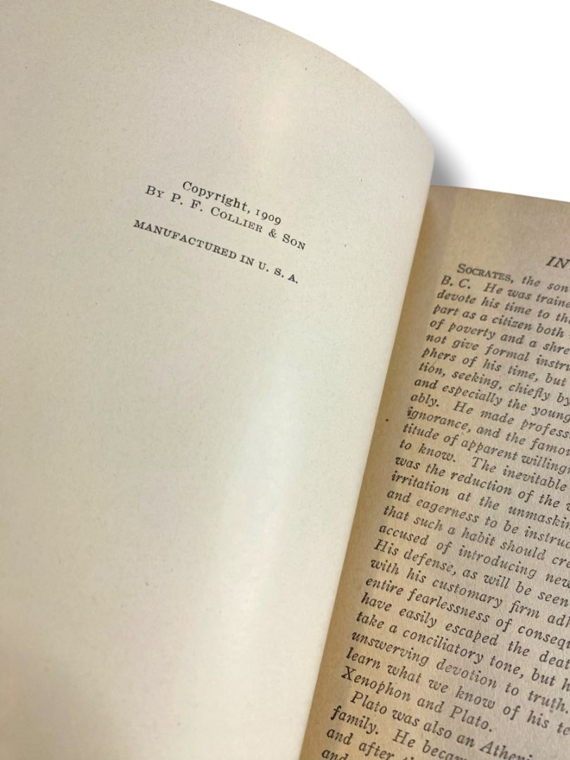 Harvard Classics 2 Plato Epictetus Marcus Aurelius 1909 Hardcover Book