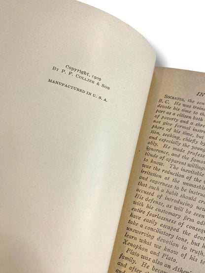 Harvard Classics 2 Plato Epictetus Marcus Aurelius 1909 Hardcover Book