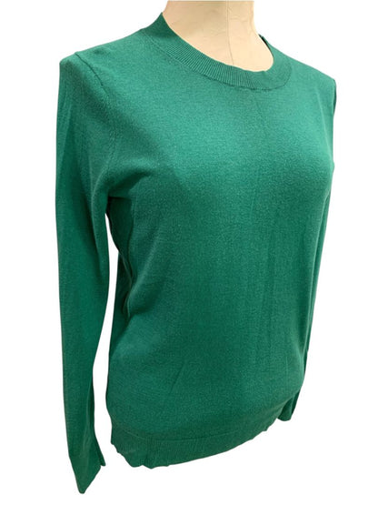 Medium Banana Republic Womens Emerald Green Crewneck Sweater