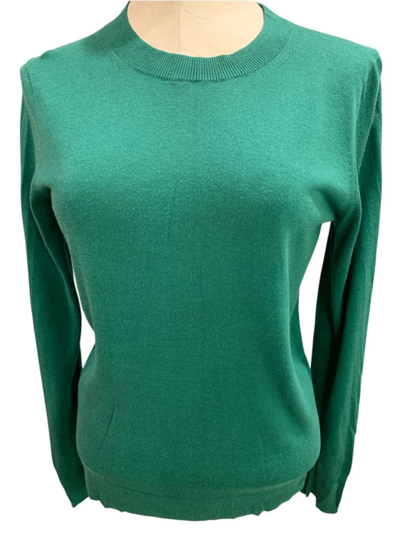 Medium Banana Republic Womens Emerald Green Crewneck Sweater