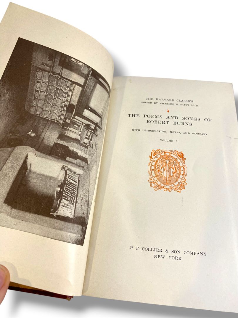 Harvard Classics 6 Poems and Songs Burns 1909 Hardcover Book