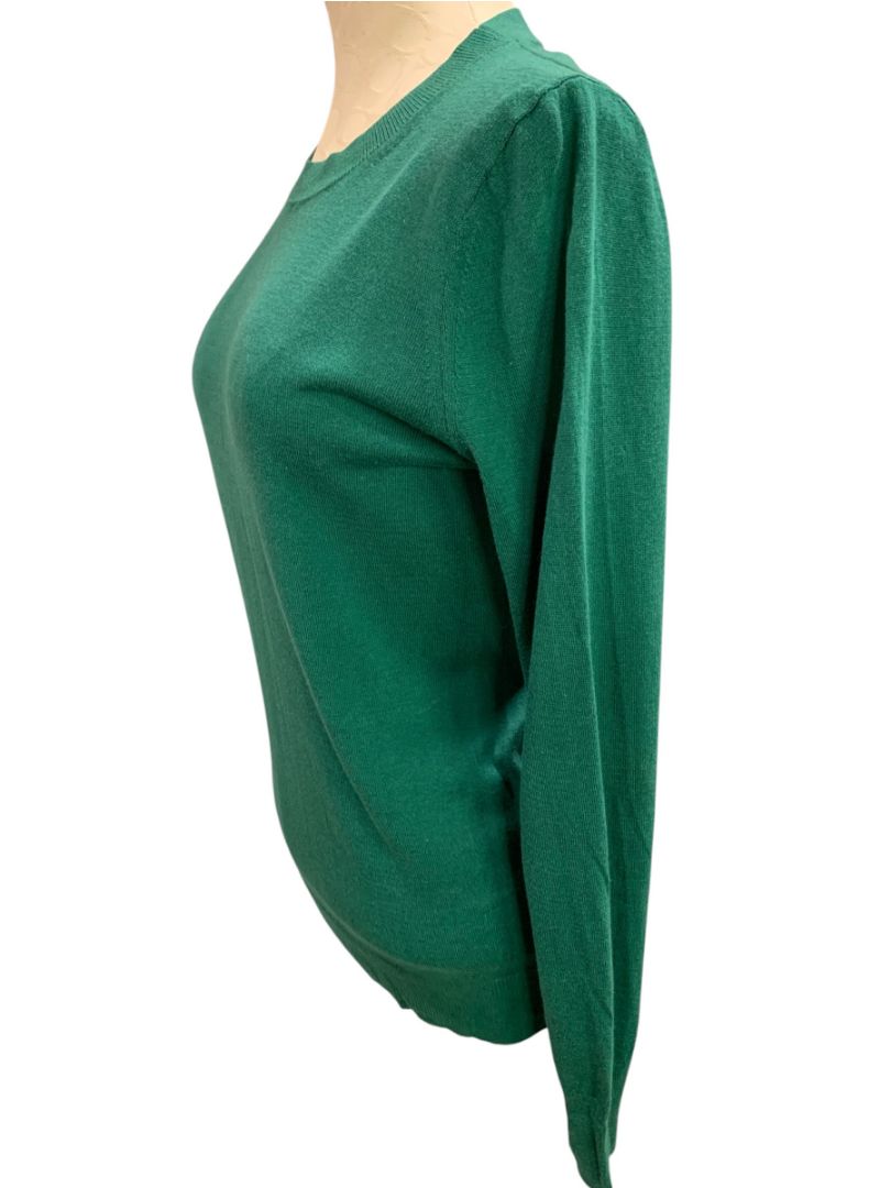 Medium Banana Republic Womens Emerald Green Crewneck Sweater