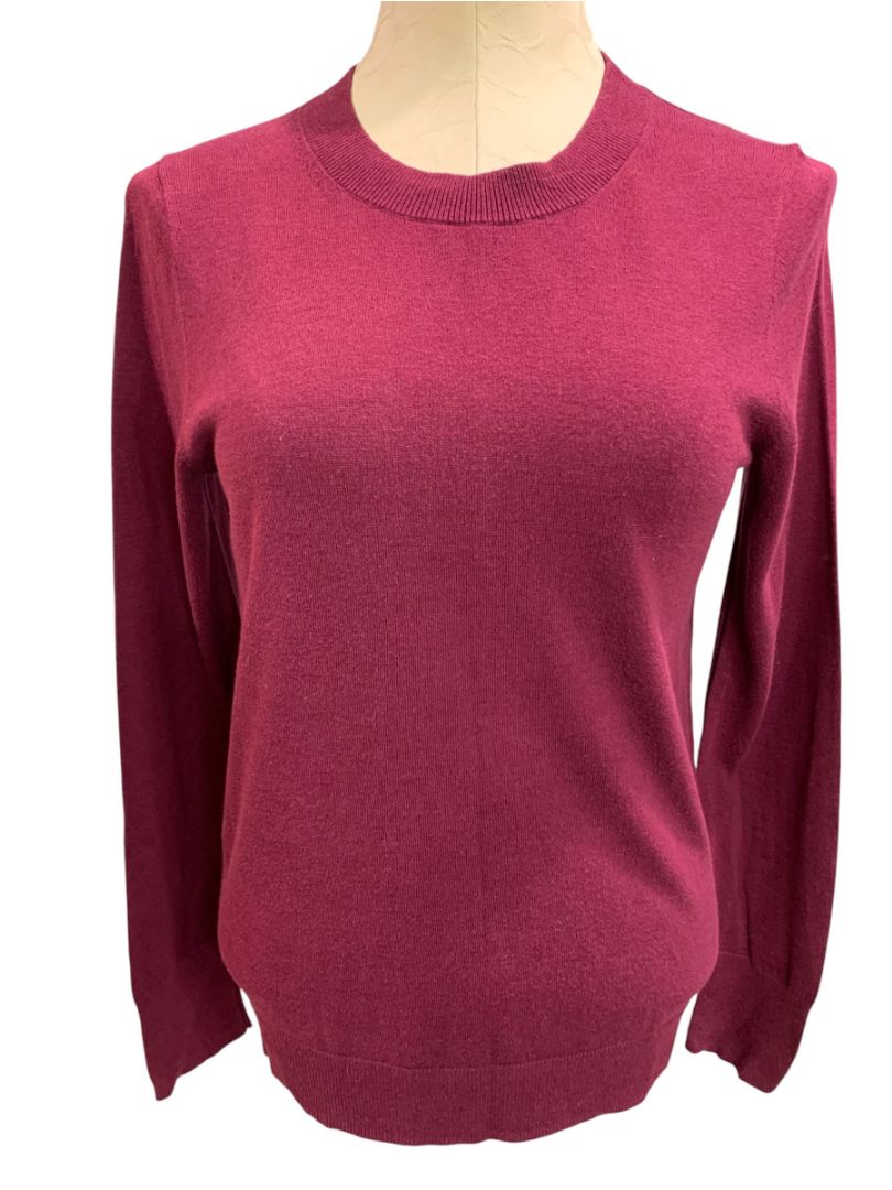Medium Banana Republic Womens Merlot Crewneck Lightweight Sweater