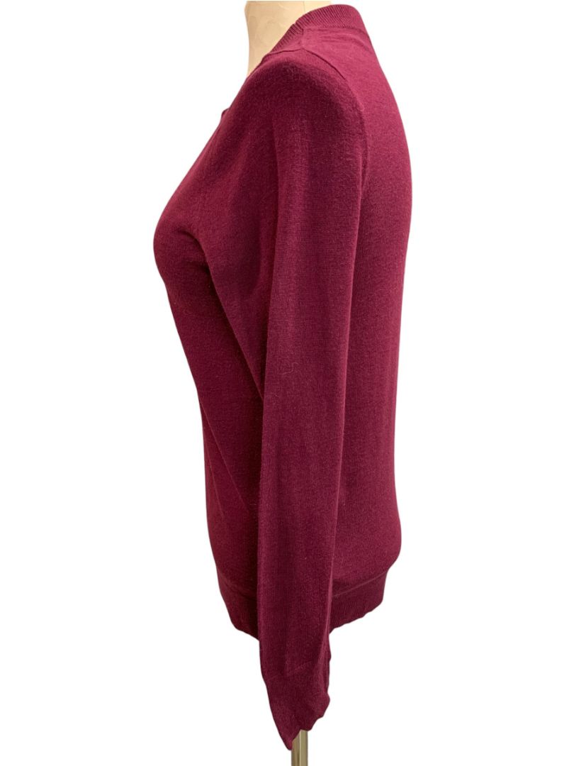 Medium Banana Republic Womens Merlot Crewneck Lightweight Sweater