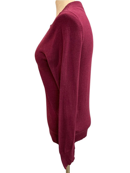 Medium Banana Republic Womens Merlot Crewneck Lightweight Sweater