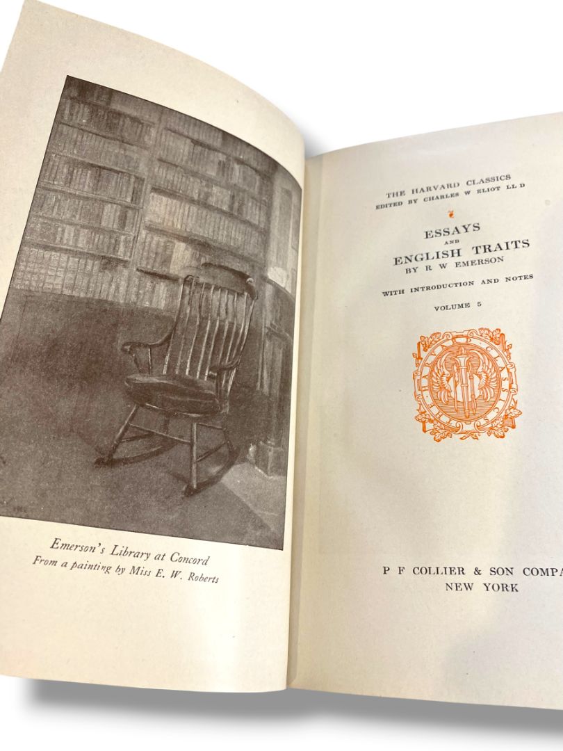 Harvard Classics 5 Essays and English Traits Emerson 1909 Hardcover Book