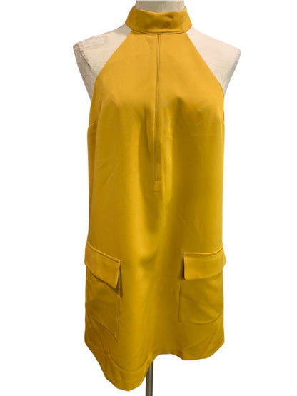 Medium Mare Mare x Anthropologie Halter Mini Dress in Gold Retro Mod