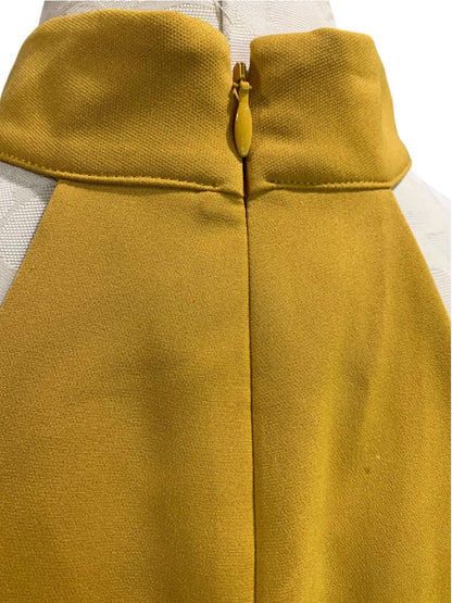 Medium Mare Mare x Anthropologie Halter Mini Dress in Gold Retro Mod