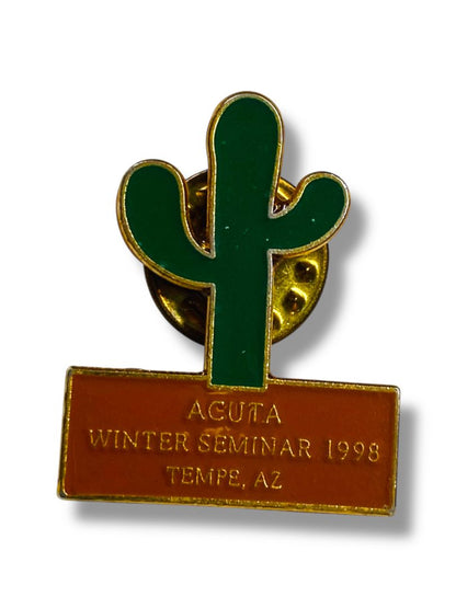 Vintage Acuta Lapel Pin Winter Seminar 1998 Tempe Arizona Cactus 1.1"
