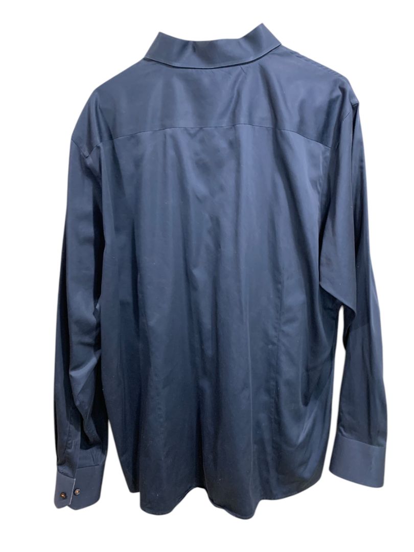 3XL (18.5-19  38) Levinas Contemporary Fit Mens Button Up Dress Shirt Navy Blue